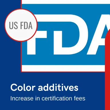 Prochaine augmentation des tarifs de certification des colorants aux États-Unis