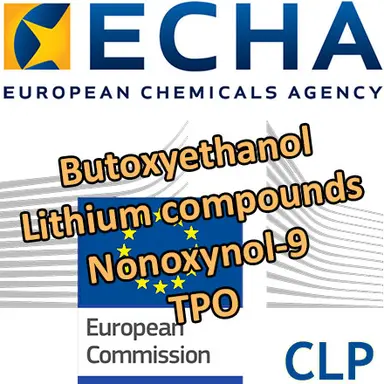 Propositions CLH : 6 substances "cosmétiques" en consultation