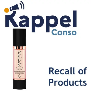 Rappel d'un soin pour cheveux de la marque Kardashian Beauty