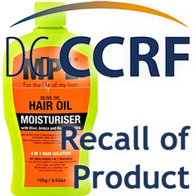 Rappel d’une huile hydratante pour cheveux de marque MPL