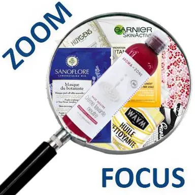 loupe contenant des cosmétiques