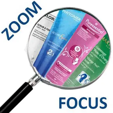 Loupe contenant des cosmétiques