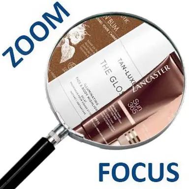 Loupe contenant des cosmétiques