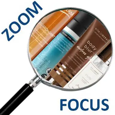 Loupe contenant cosmétiques