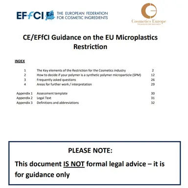 Un guide d'application de la restriction des microplastiques