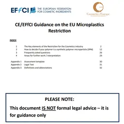 Un guide d'application de la restriction des microplastiques