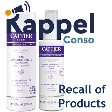 Rappel de deux produits Cattier