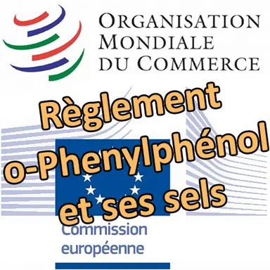 Drapeau Commission européenne et Logo de l'OMC