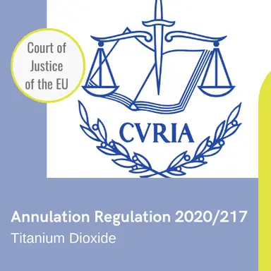 CJUE : le tribunal annule la classification du TiO2 en CMR