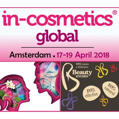 Logo in-cosmetics et logo Beauty Kitchen