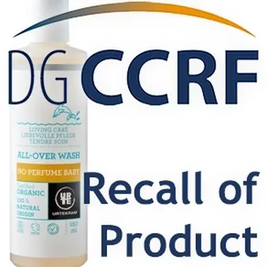 Recall of All-over Wash No Perfume Baby lotions from the Urtekram brand