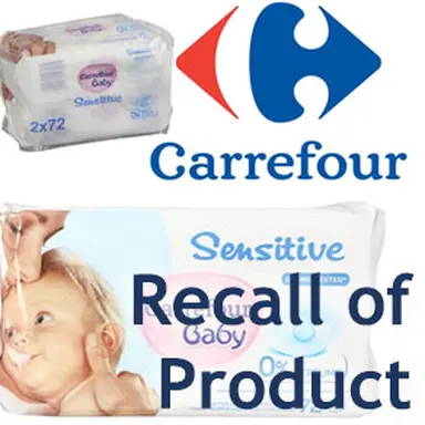 Rappel de lingettes bébé Carrefour