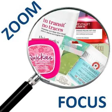 loupe contenant des cosmétqiues