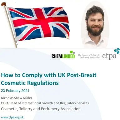 La réglementation cosmétique britannique post-Brexit