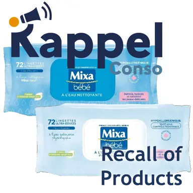 Rappel de lingettes Mixa bébé