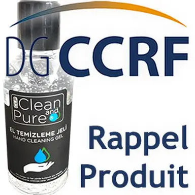 Rappel d'un gel hydro-alcoolique de la marque Clean and Pure
