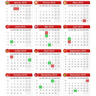 L'agenda cosmétique 2019
