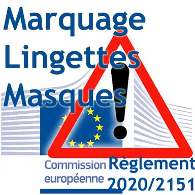 Rappel : Marquage obligatoire des lingettes et masques contenant du plastique
