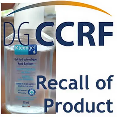 Rappel de gels hydroalcooliques de la marque Kleengel