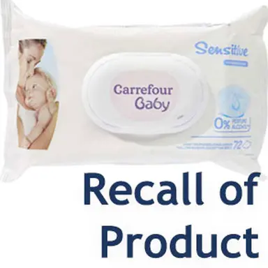 Rappel de Lingettes Carrefour Baby
