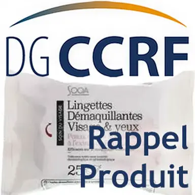 Rappel de lingettes démaquillantes de la marque Sooa