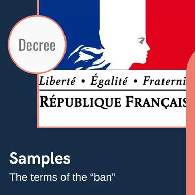 Interdiction des échantillons : le Décret est paru